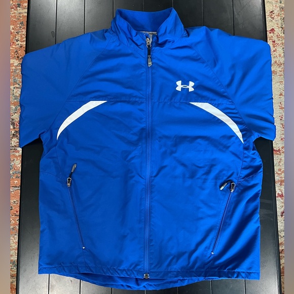 Under Armour Performance Blue Light Windbreaker Jacket size Medium π§₯ - Picture 2 of 5